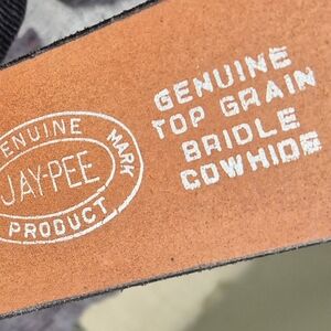 JAY-PEE Dark Brown Leather Belt Men's 36